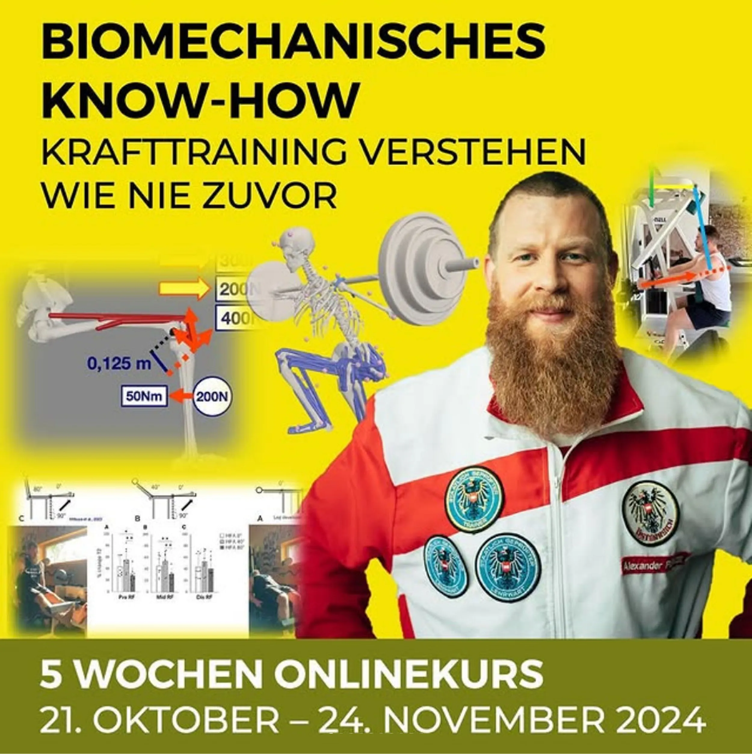 Volkers 5 Wochen online-Seminar über Biomechanics-know-how Krafttraining verstehen wie nie zuvor